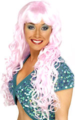 Unbranded Fancy Dress Costumes - Siren Wig PINK