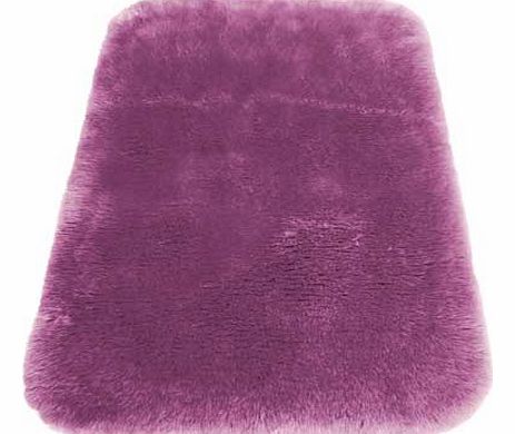 Unbranded Faux Fur Oblong Rug - Heather - 75 x 120cm