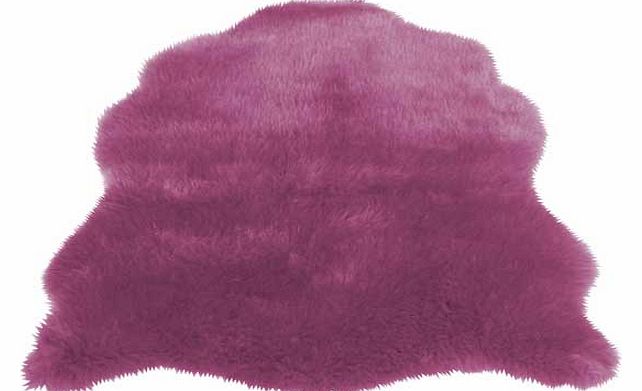 Unbranded Faux Fur Sheep Shape Rug - Heather - 75 x 90cm