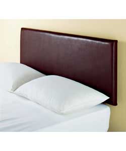 Faux Leather Single Chocolate Headboard