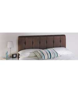 Unbranded Faux Suede Effect Kingsize Button Headboard -