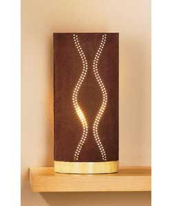 Faux Suede Laser Cut Table Lamp