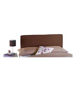 Unbranded Faux Suede Slab Kingsize Headboard - Brown