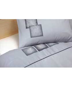 Fern Single Duvet Cover Set - Grey