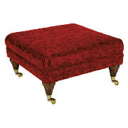 Unbranded Finest Bloomsbury Jacquard Footstool Claret