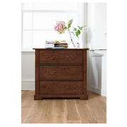 Unbranded Finest Malabar 3 drawer Chest, Dark stain