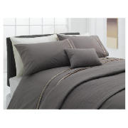 Unbranded Finest Ribbon Super King Duvet Set, Cocoa