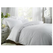 Unbranded Finest Satin Stripe Kingsize Duvet, White