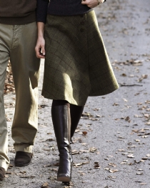 Unbranded Fixed Wrap Check Skirt