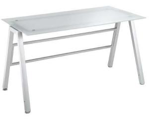 Unbranded Flatline white glass A frame desk