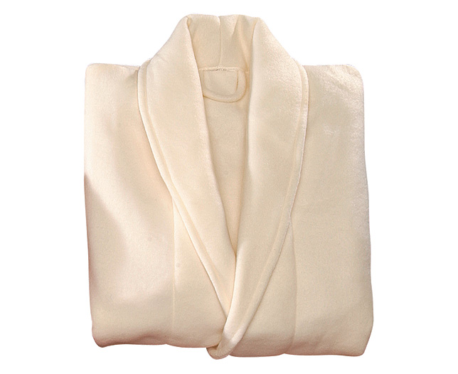 Unbranded Fleece Robe, Cream large