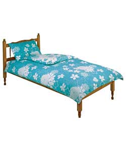 Floral Bunch Single Duvet Set - Teal