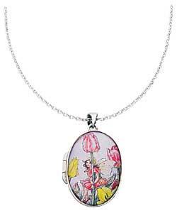 Flower Fairies Sterling Silver Tulip Fairy Locket Pendant