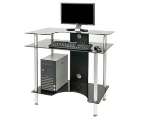 Unbranded Flux glass rectangular computer desk