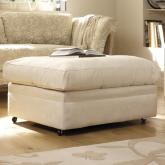 Unbranded Footstool Guest Bed - Linwood Bohemia Velvet Creme Brulee - N/A leg stain