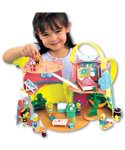 Fifis Forget-Me-Not Cottage includes dancing flowers, magic colour change, flying Bumble and lots