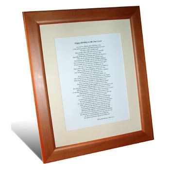 Unbranded Framed Personalised Poem