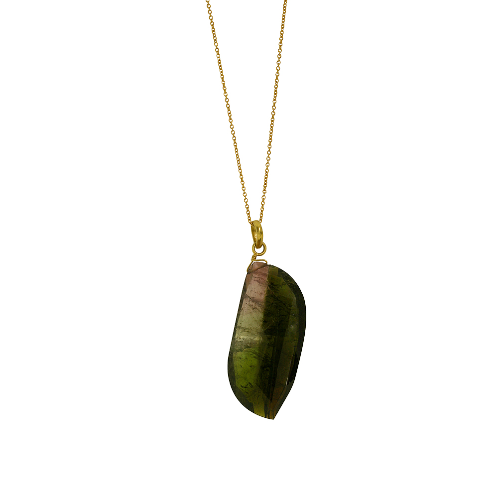 Unbranded Freeform Tourmaline Pendant