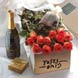French Champagne and Red Roses