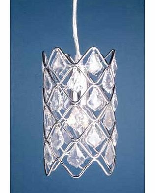 Unbranded Gem Crystal 1 Tier Round Pendant Fitting Light -