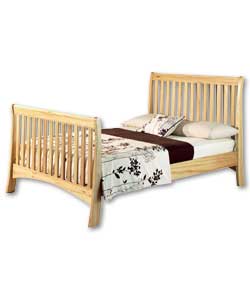 Geneva Contemporary Pine Sleigh Bed