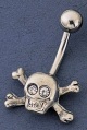 gents skull and crossbones body bar