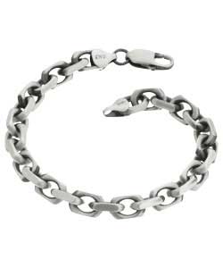 Unbranded Gents Sterling Silver Matt Link Bracelet