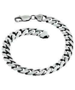Unbranded Gents Sterling Silver Palladium Plated Matt Curb Bracelet