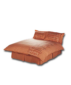 Geo Double Valance Terracotta