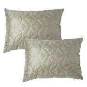 Unbranded Geo Satin Cushion Twinpack, Mocha