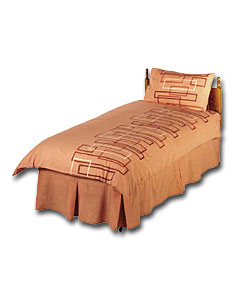 Geo Single Valance - Terracotta