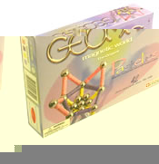 Geomag is a construction system made up of interconnecting magnetic bars and steel ballsthat can be