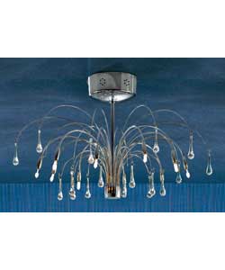 Unbranded Gertrude Chrome 10 Light Ceiling Fitting