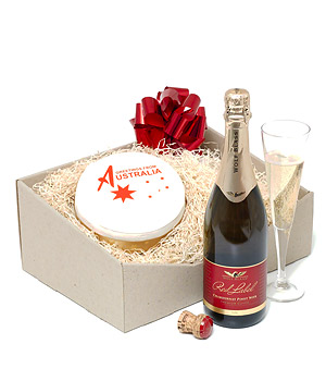 Unbranded Gift Hamper - Aus Bubbly and Cake Hamper