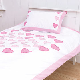 Unbranded Gingham Heart Duvet Set