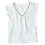 With stud and rivet embellishment. Washable. Cotton
