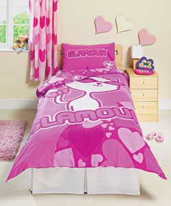 Unbranded Glamour Puss Single Duvet Set