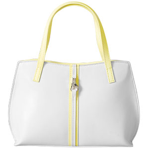 A perfect accessory for spring, this neat two-tone