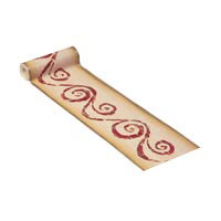 Graham & Bell Vinyl Border Serenity 2 Swirl Bright Red 5m x 12.7cm