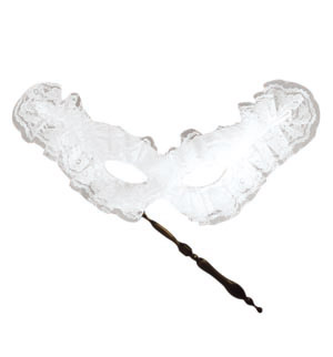 Unbranded Grand Ball eyemask on stick, white
