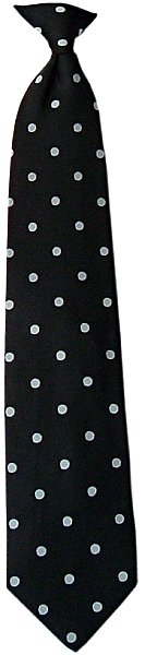 Grey Polka Clip-On Tie