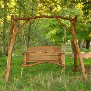 Unbranded Gullivers 3 Seater Oak Swing Seat