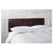 Unbranded Haddon Double Headboard, Cocoa Faux Suede