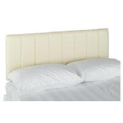 Unbranded Haddon Faux Leather Double Headboard, Cream