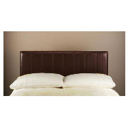 Unbranded Haddon Faux Leather King Headboard, Chocolate