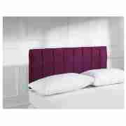 Unbranded Haddon Faux Suede Double Headboard, Aubergine