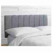 Unbranded Haddon Faux Suede King Headboard, Grey