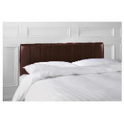 Unbranded Haddon Headboard, Chocolate Faux Leather, Single