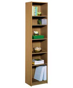 Unbranded Half Width Tall Extra Deep Oak Finish Bookcase