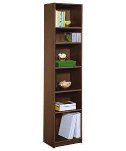 Unbranded Half Width Tall Extra Deep Walnut Effect Bookcase